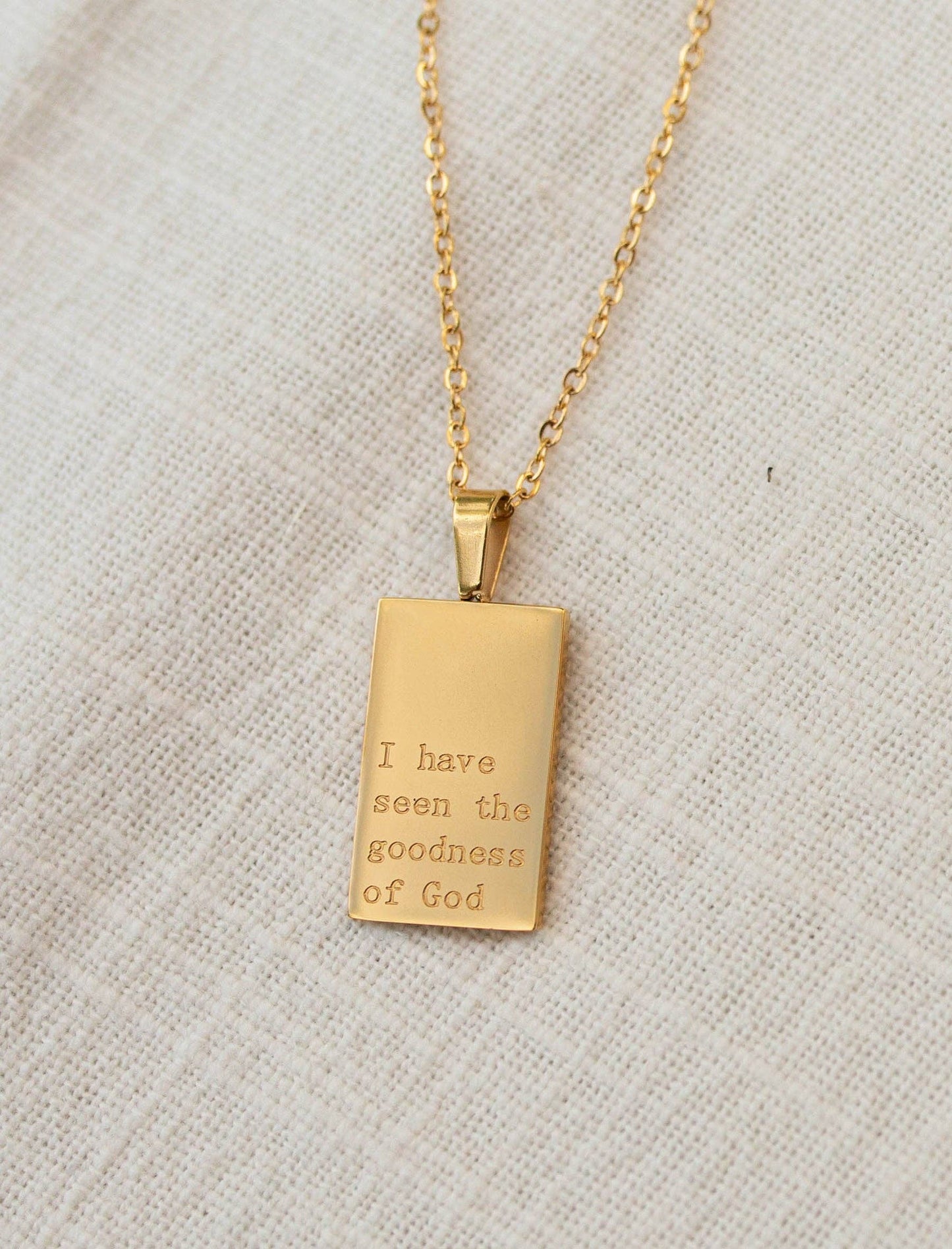 18KT GOLD I HAVE SEEN THE GOODNESS OF GOD NECKLACE