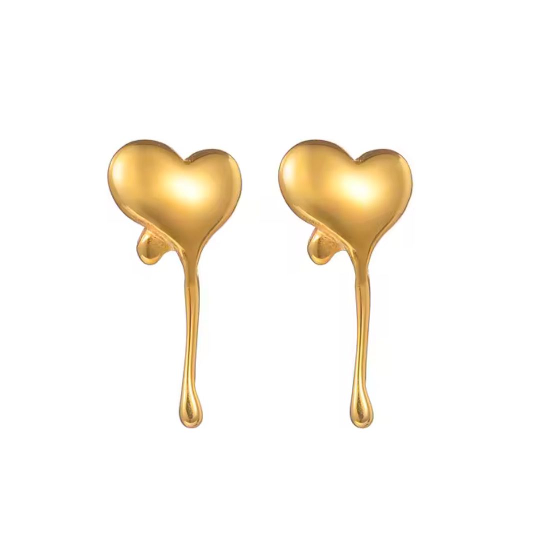 POURING LOVE 18 K Gold earrings