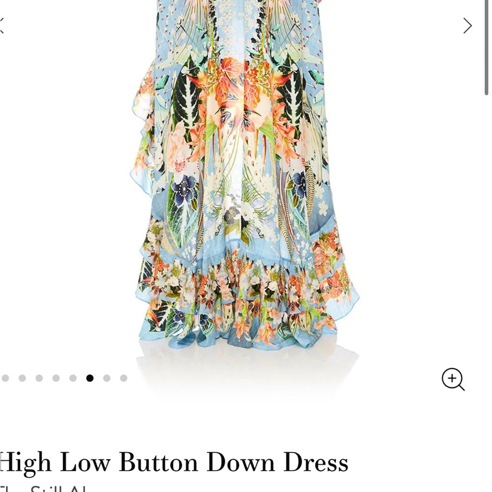 Blue High Low Sundress with Spaghetti Straps