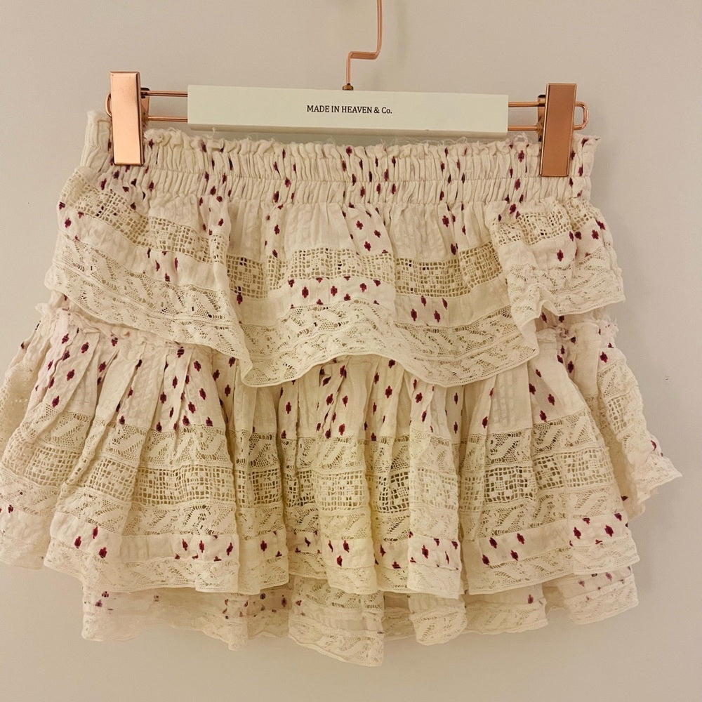 Loveshackfancy VICTORIAN BOHEMIAN Cream Lace Skirt