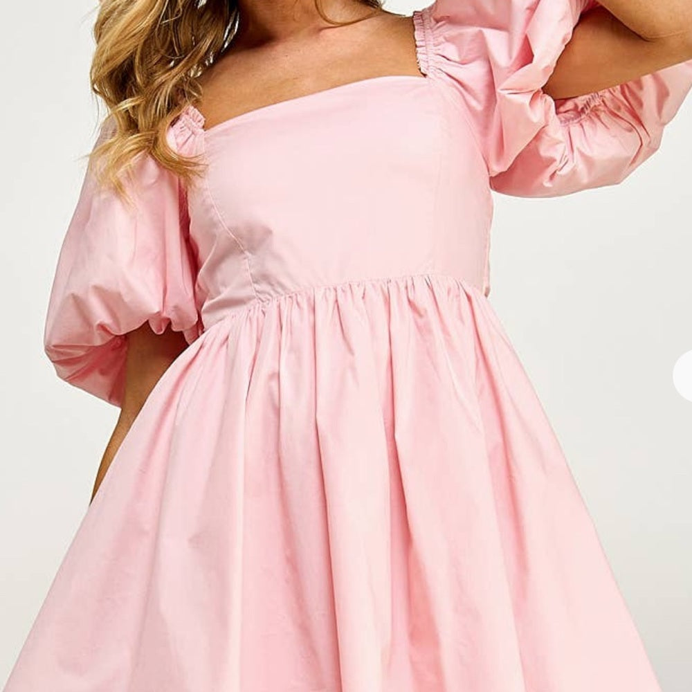 Elegant Pink Mini Dress