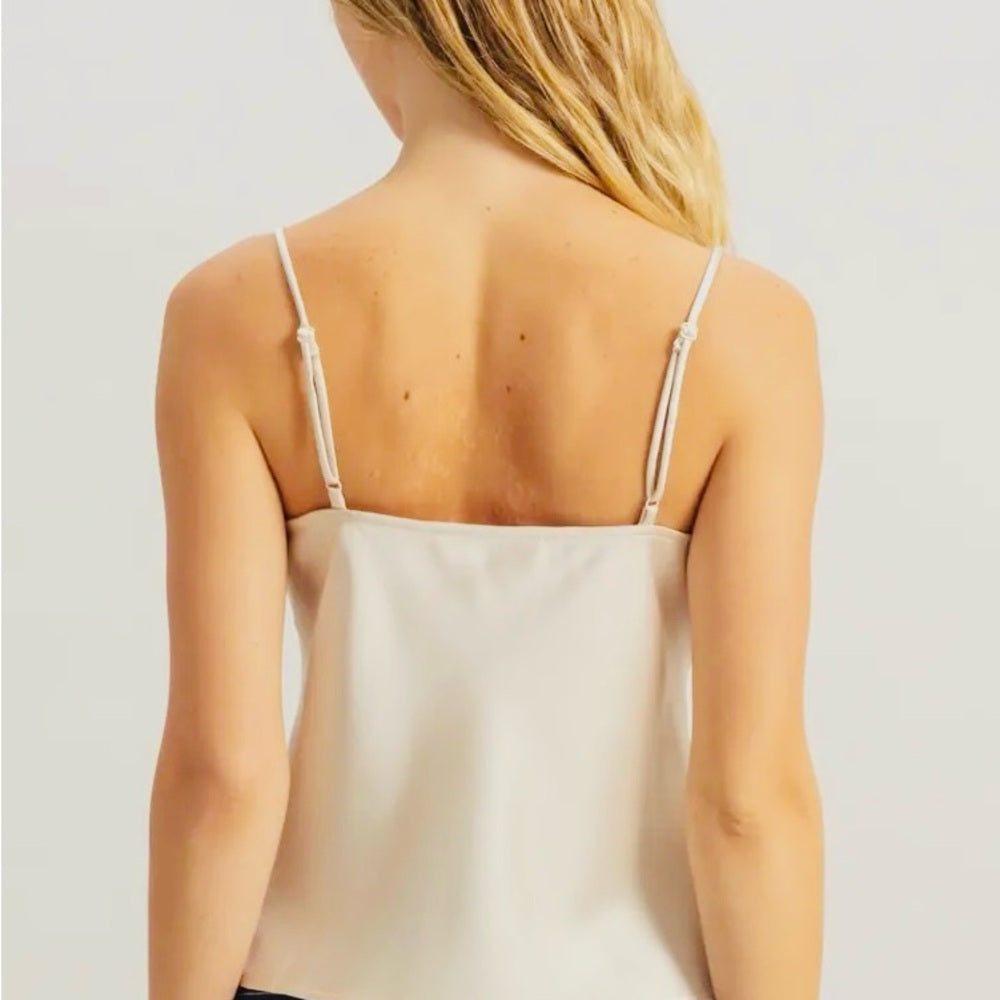 COPY - COPY - Elegant Cream Cowl Neck Top