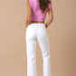 High Rise White Denim