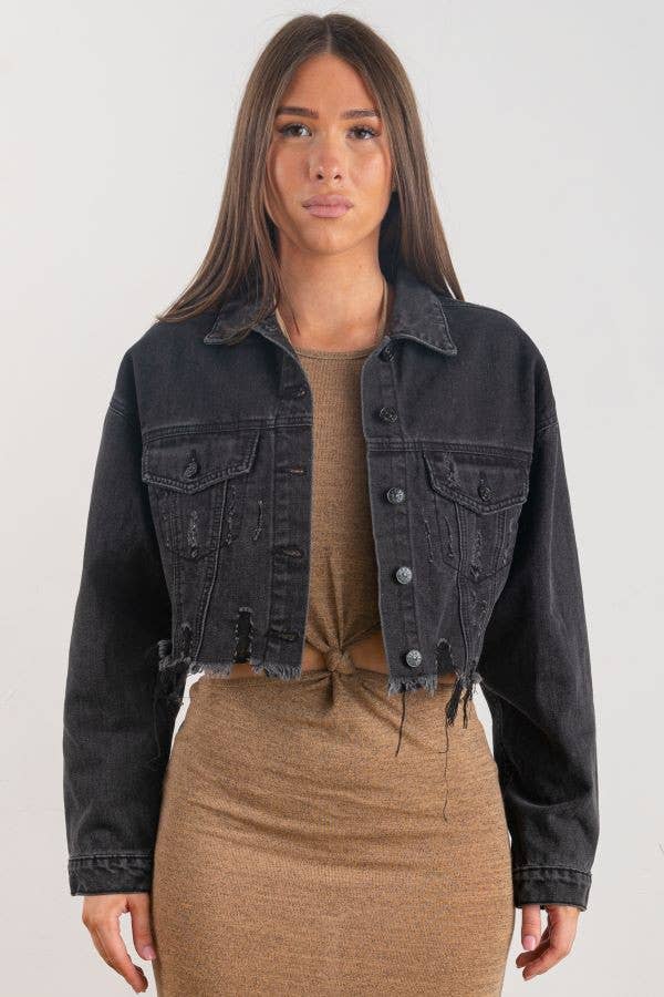 MIAMI CROP DENIM JACKET