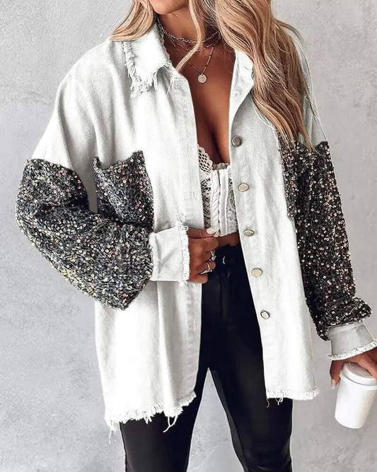Contrast Sequin Jacket