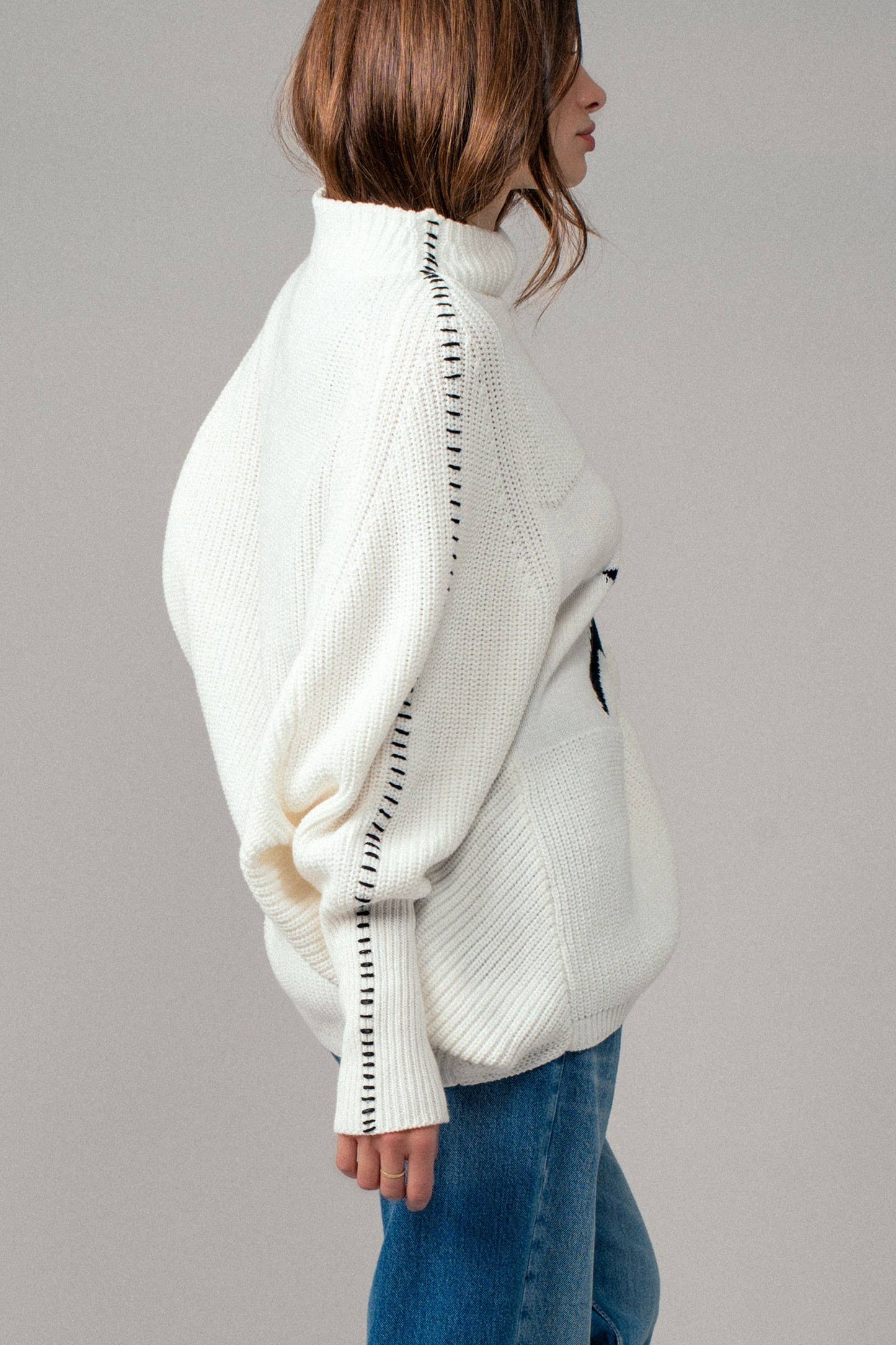 Oversized Star Stitch Sweater