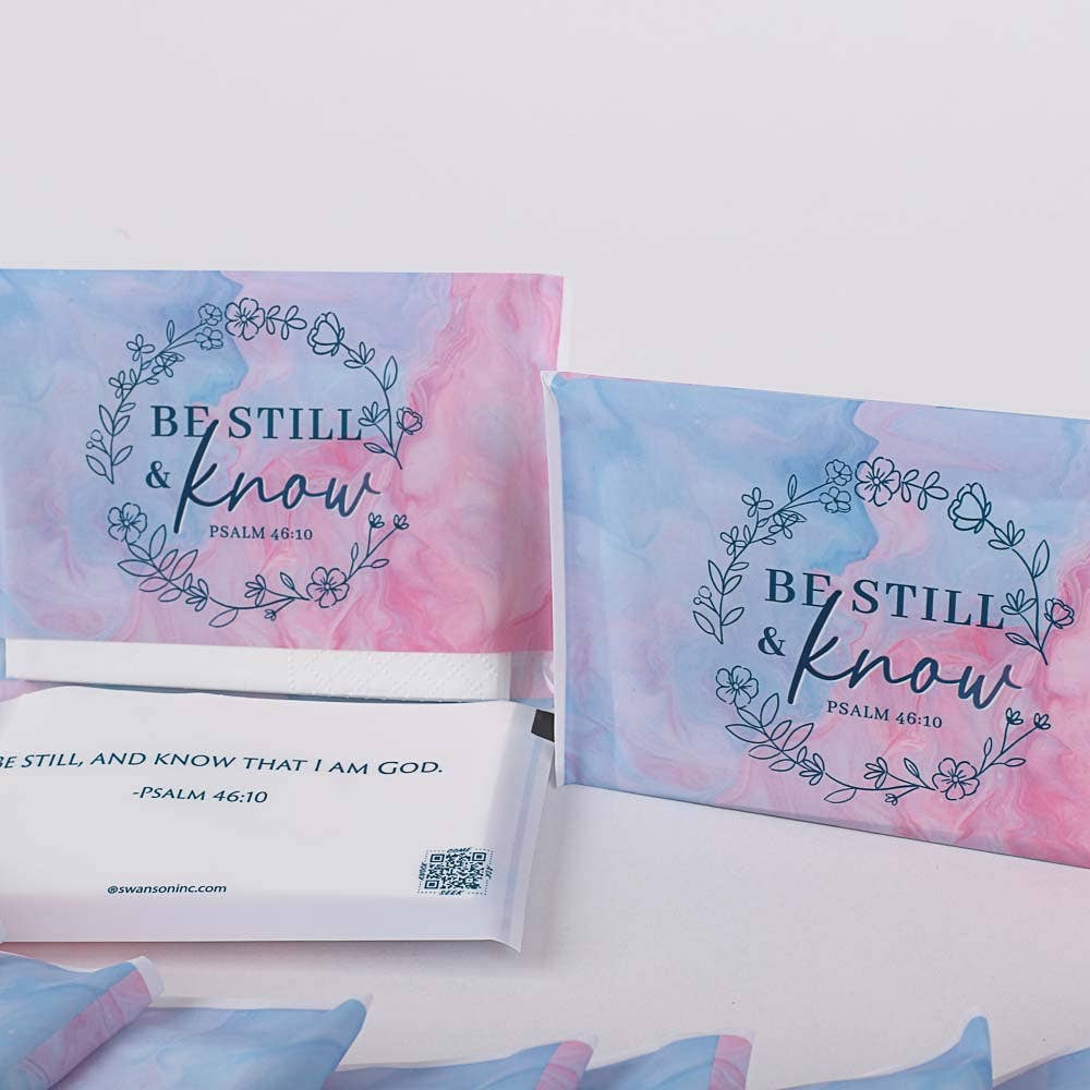 Tissue Packs - Be Still & Know - Pack of 30