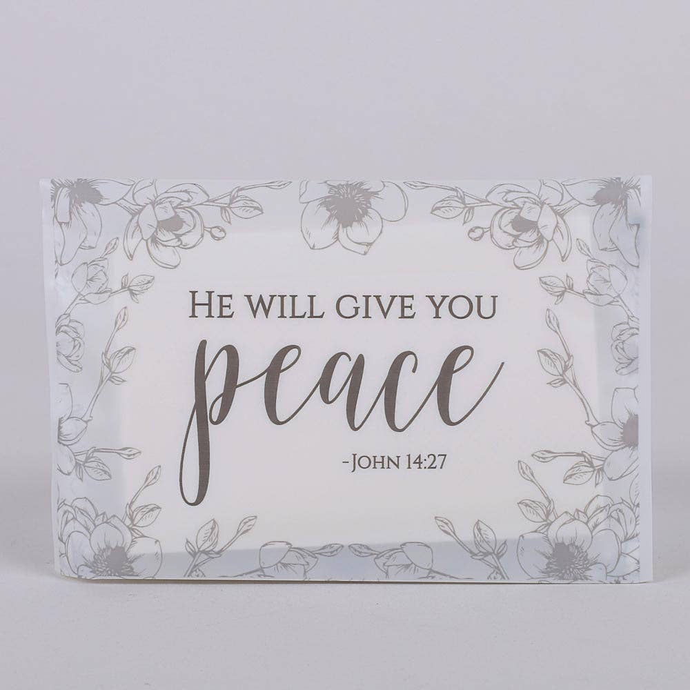 Tissue Packs - He Will Give You Peace - Pack of 30