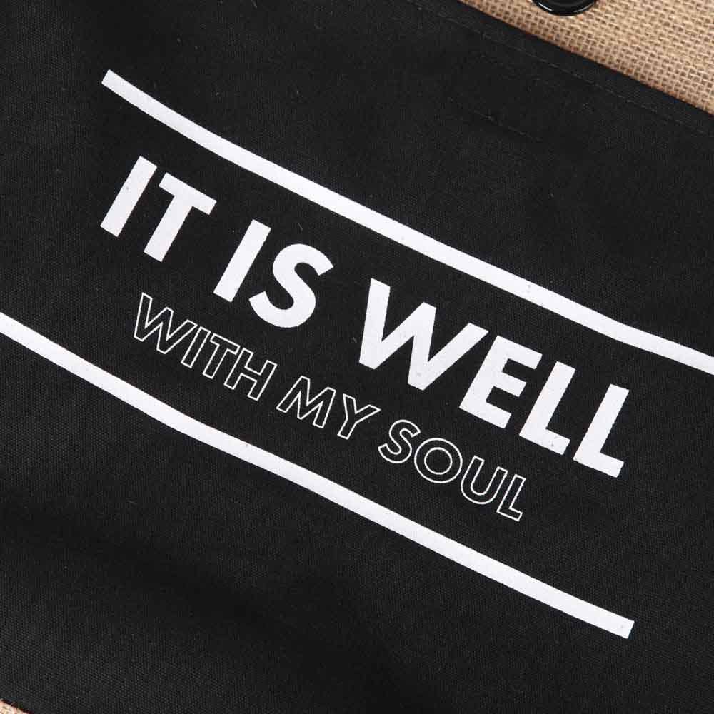 Jute Tote Bag - It Is Well