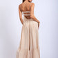 ELEGANT SILKY BRA TOP MAXI DRESS