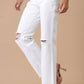 High Rise White Denim