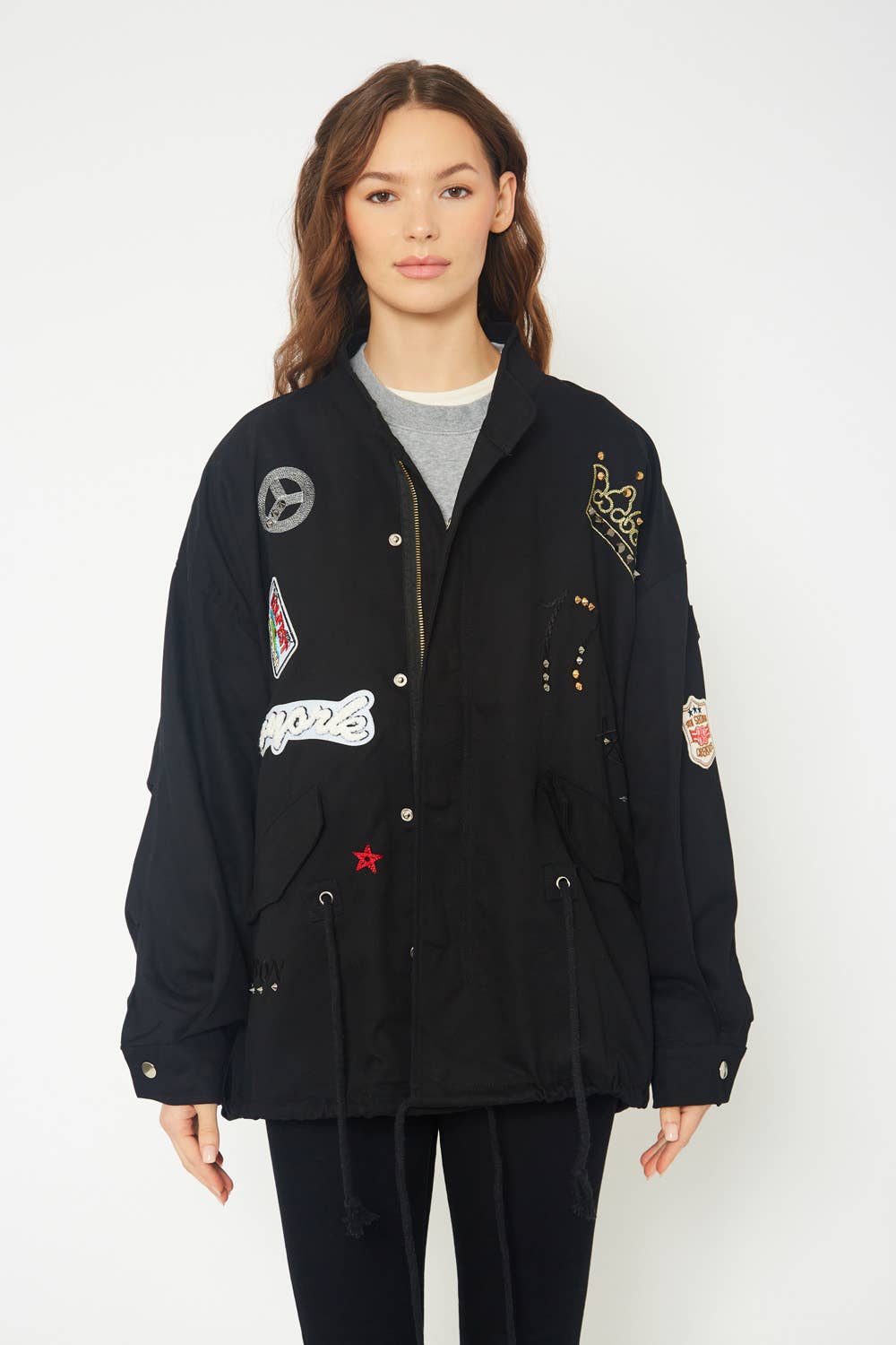 Trench Coat with Patches