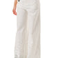 Embellished Pearl & Sequin Wide-Leg Pants