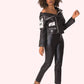 PARIS ASYMETRIC  VEGAN LEATHER JACKET