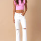 High Rise White Denim