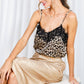 Lace Trim Leopard Top