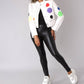 Multi-Color Studded Leather Jacket