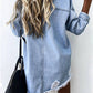 LOVE Oversized  ripped frayed edges denim jacket