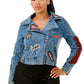 Embellished Cropped Denim Jacket