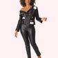 PARIS ASYMETRIC  VEGAN LEATHER JACKET