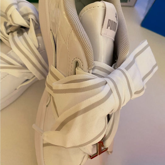 Puma Women's Athletic Shoes - White with Gray Accents