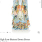 Blue High Low Sundress with Spaghetti Straps