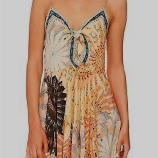 Camilla Cream and Black Resort Sundress Maxi