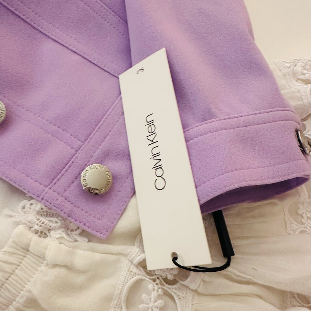 Calvin Klein Purple Jean Jacket Classic Design