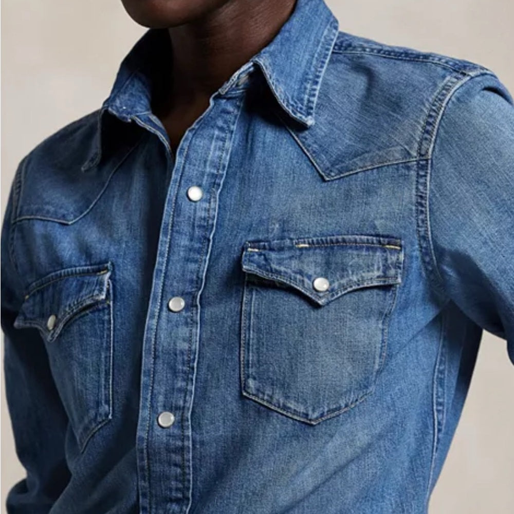 Diesel Blue Denim Jean Jacket with Contrast Stitching