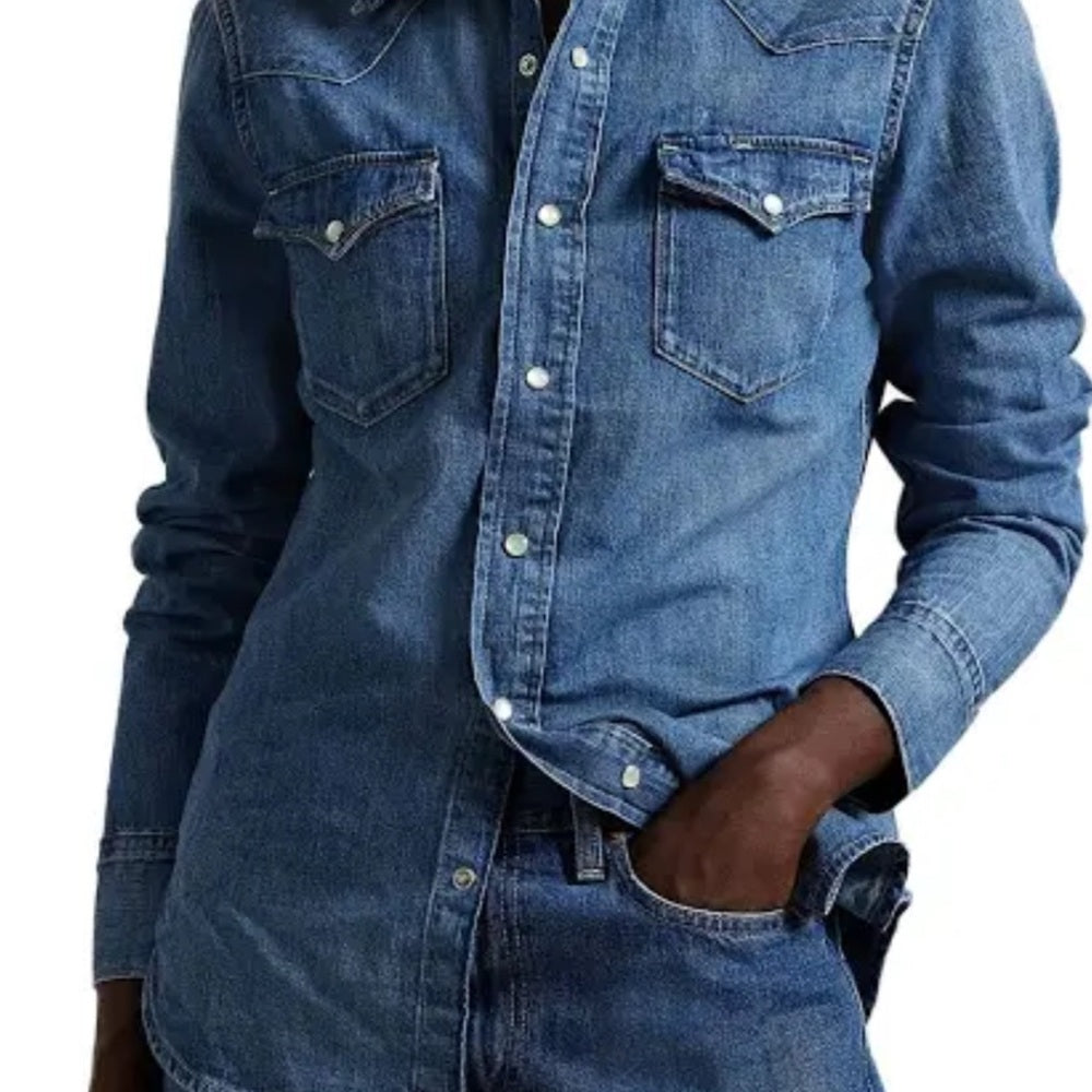 Diesel Blue Denim Jean Jacket with Contrast Stitching
