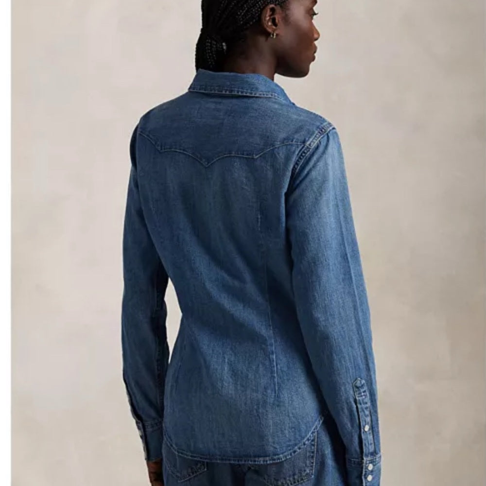 Diesel Blue Denim Jean Jacket with Contrast Stitching
