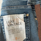 7 For All Mankind High Rise Blue and tan /gold side skinny  Jeans