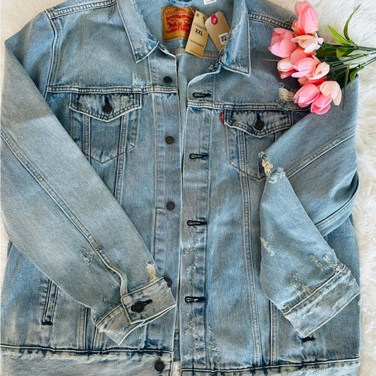 Levi's Blue Performance Jacket with Trucker Design