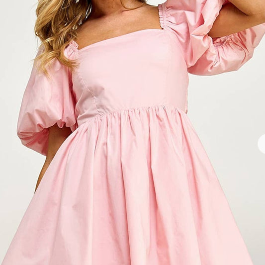 Elegant Pink Mini Dress