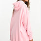 Pink Oversized Hoodie/dress  with Long Sleeves