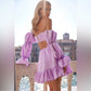 Alamour The Label Purple Puff Sleeve Cocktail Dress/AUSTRALIAN BRAND