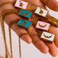 Gold and Pink Heart Pendant Necklace