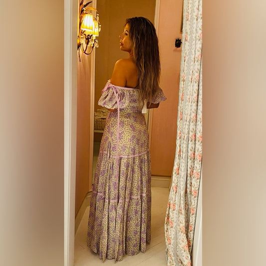 Floral Off-Shoulder Maxi Dress
