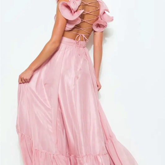Elegant Pink Maxi Dress