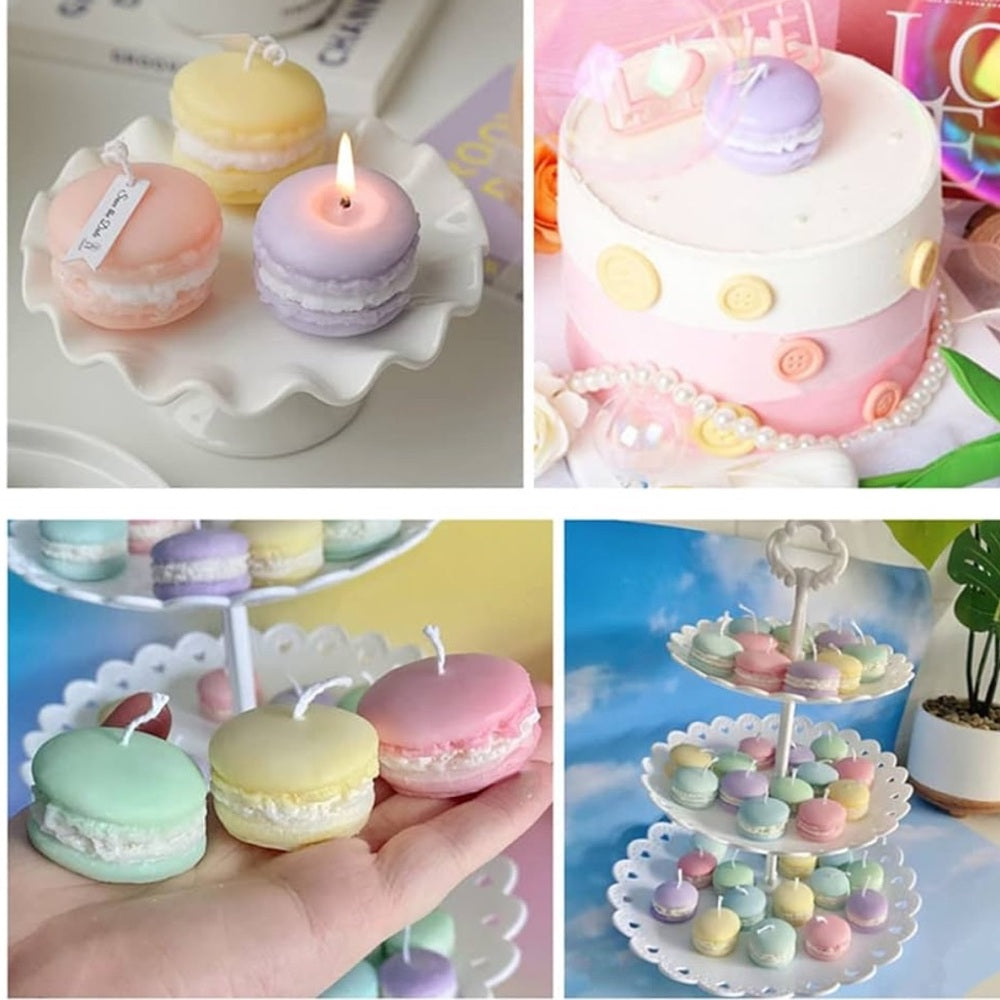 SETS OF 3 or  4 macaroon candles , beautiful colors and scents 🌸🌸💕💕💕