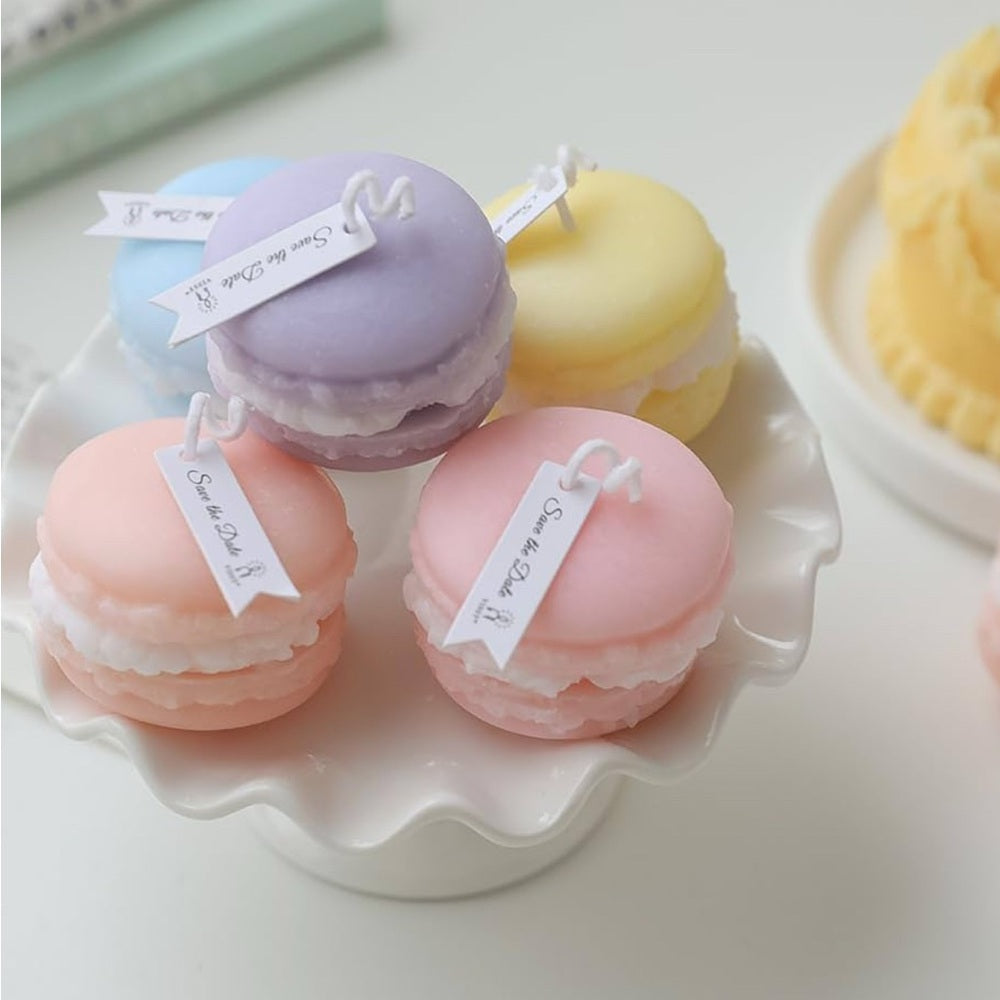 SETS OF 3 or  4 macaroon candles , beautiful colors and scents 🌸🌸💕💕💕