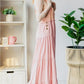 Pink Lace-Trimmed Jumpsuit embroidery, unique and stylish