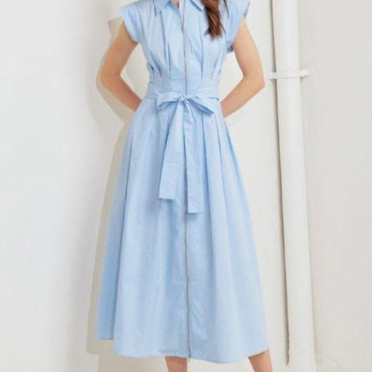 Elegant Blue Midi Dress