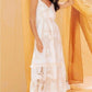 MIKONOS White Tiered Cut Out Maxi Sundress