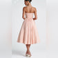 HERMOSA Pink corset unique  Strapless dress