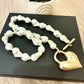 PERLA Elegant Gold Heart Pendant Necklace with fresh water pearls