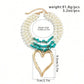 AMOUR Gold and Turquoise Heart Pendant Necklace