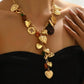Gold Heart Charm Necklace