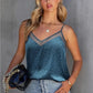 Elegant Blue Leopard Print Camisole