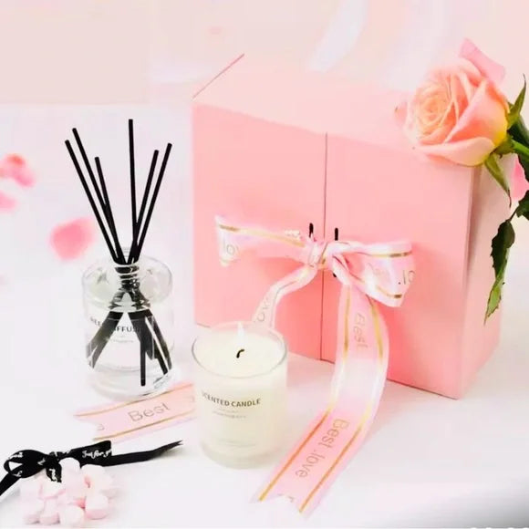 CALIFORNIA Pink Gift Set with Candle and Fragrance